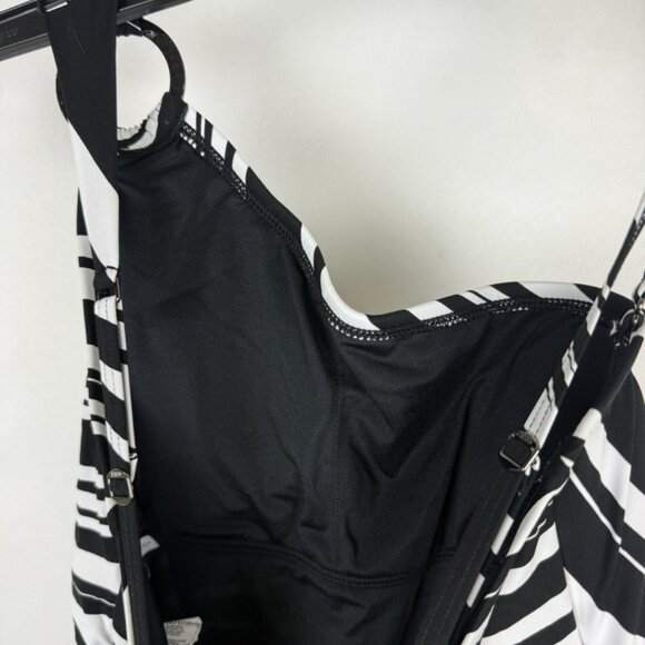 Bleu Rod Beattie Women’s Black/White One Piece Swimsuit Size 4 - Picture 3 of 4